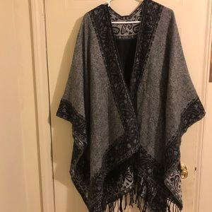 Women Winter Poncho Cape Shawl Wrap Large Scarf